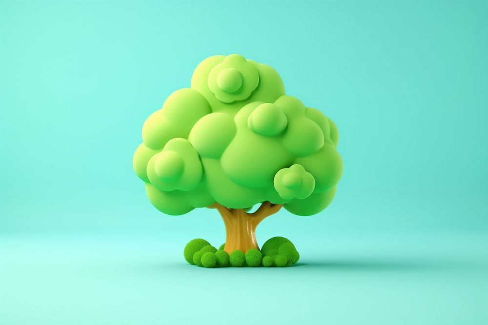 Broccoli cartoon green plant. AI generated Image by rawpixel.