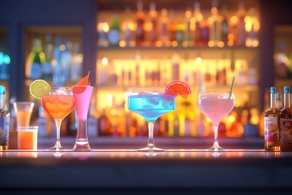 Cocktail bar drink cosmopolitan. 