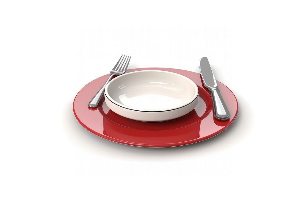 Plate cutlery saucer knife. AI generated Image by rawpixel.