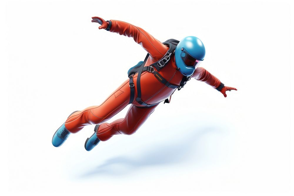Parachute skydiving cartoon helmet. AI generated Image by rawpixel.