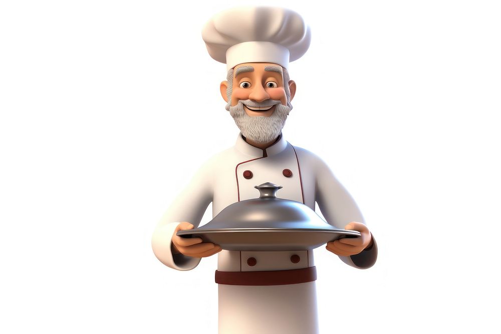 Cartoon adult chef portrait. AI generated Image by rawpixel.