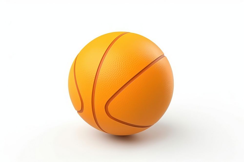 Basketball sphere sports white background. 