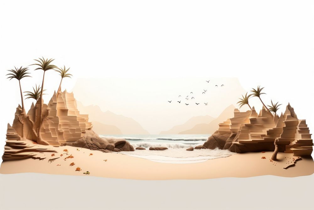 Beach coast landscape outdoors. AI generated Image by rawpixel.