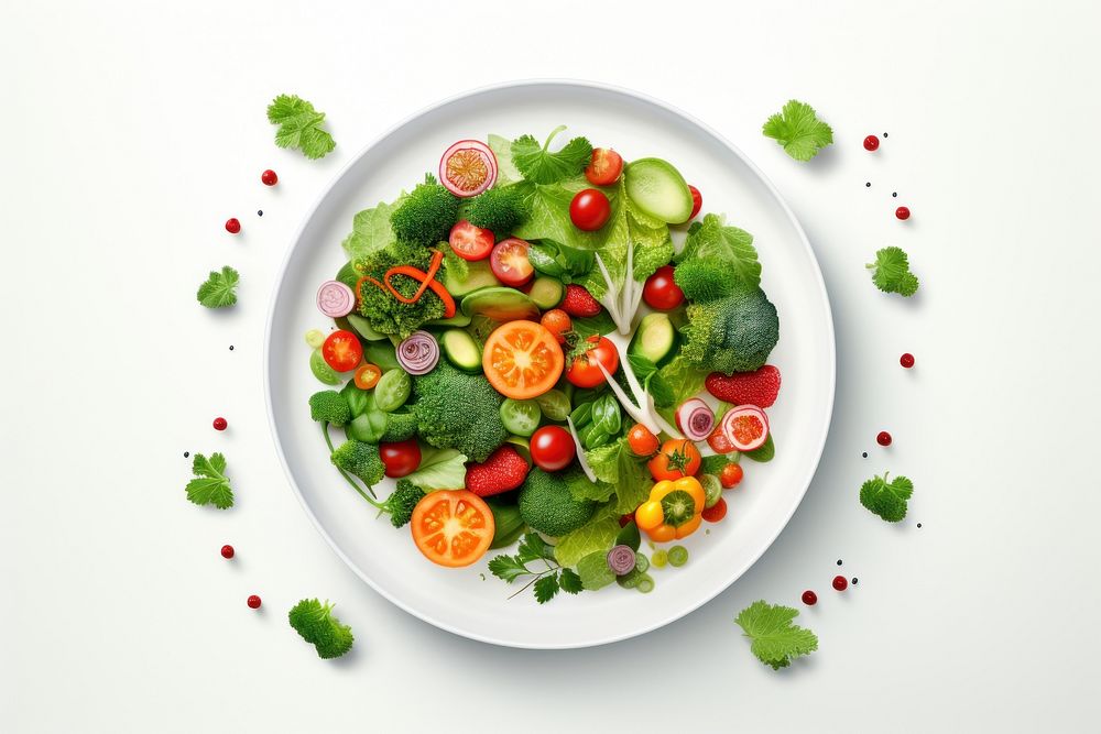 Food dish vegetable plate. AI generated Image by rawpixel.