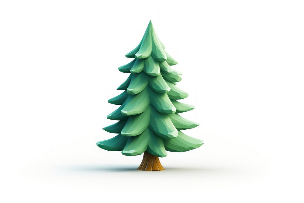 Tree christmas plant white background. AI generated Image by rawpixel.