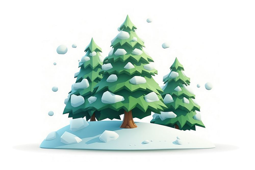 Tree christmas cartoon plant. AI generated Image by rawpixel.