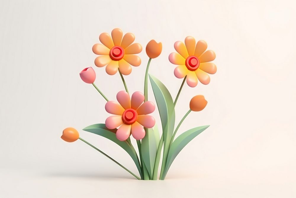 Flower art cartoon blossom. AI generated Image by rawpixel.