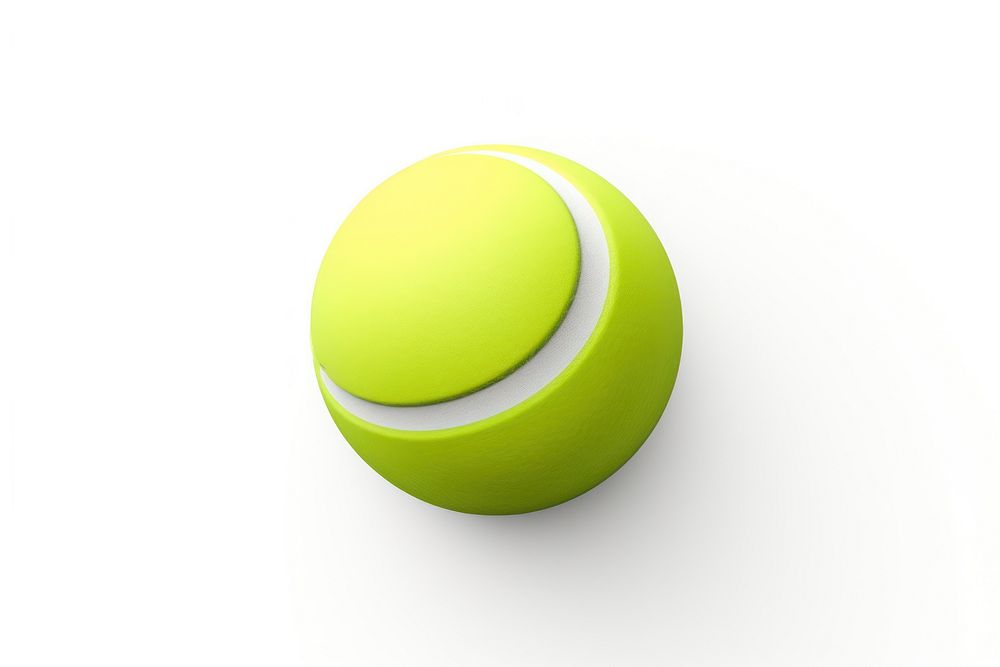 Tennis sports ball white background. AI generated Image by rawpixel.
