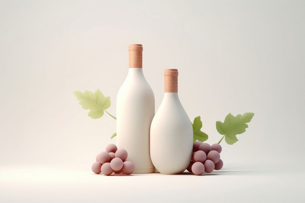 Wine bottle glass plant. AI generated Image by rawpixel.