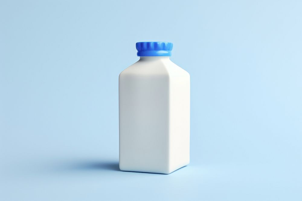 Milk bottle blue refreshment. AI generated Image by rawpixel.
