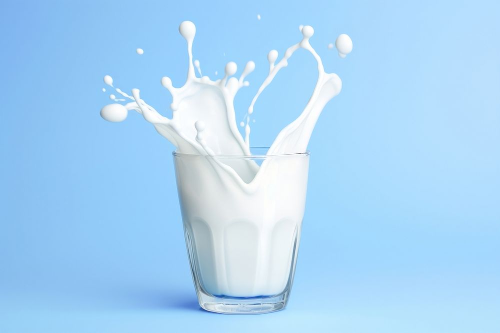 Milk dairy white glass. AI generated Image by rawpixel.