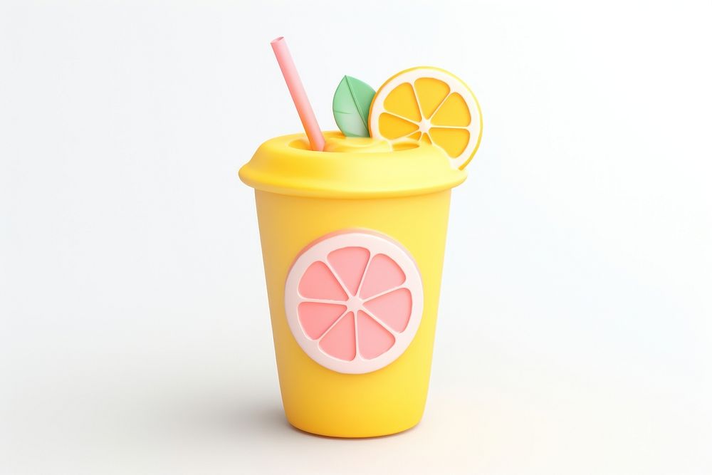 Lemon juice drink white background. AI generated Image by rawpixel.