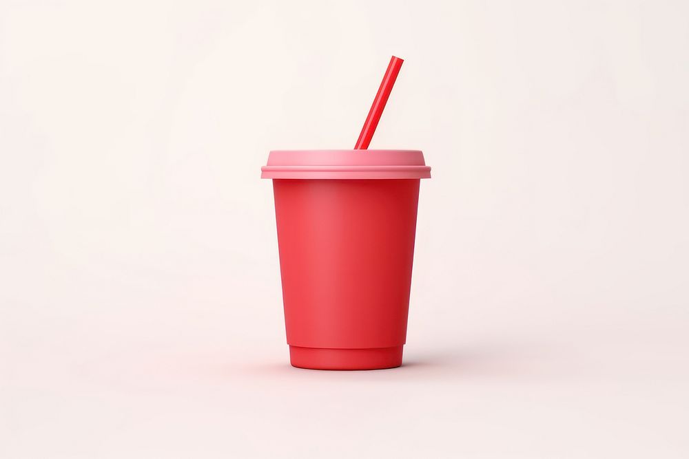 Cup drink straw red. AI generated Image by rawpixel.