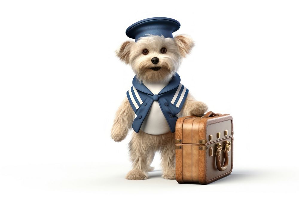 Luggage dog mammal animal. AI generated Image by rawpixel.