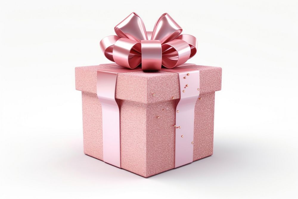 Gift ribbon pink box. 