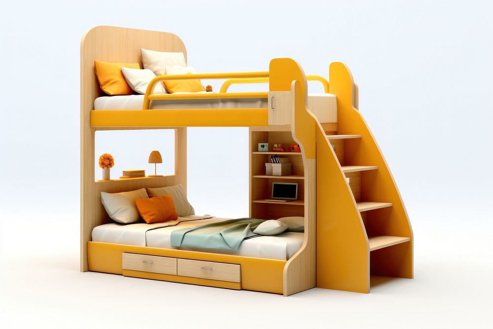 Bed furniture room architecture. AI generated Image by rawpixel.