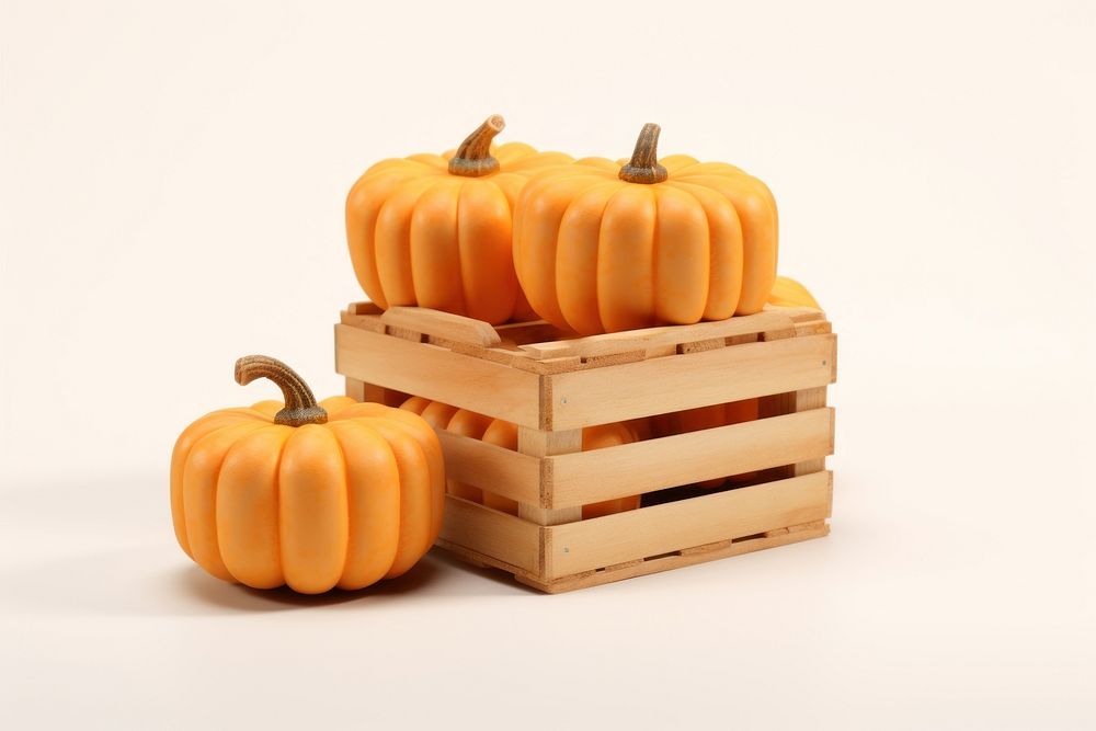 Pumpkin crate vegetable plant. AI generated Image by rawpixel.