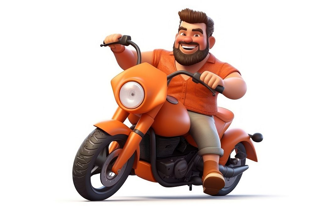 Motorcycle vehicle cartoon adult. AI generated Image by rawpixel.