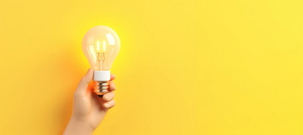 Light lightbulb holding hand. AI | Free Photo Illustration - rawpixel