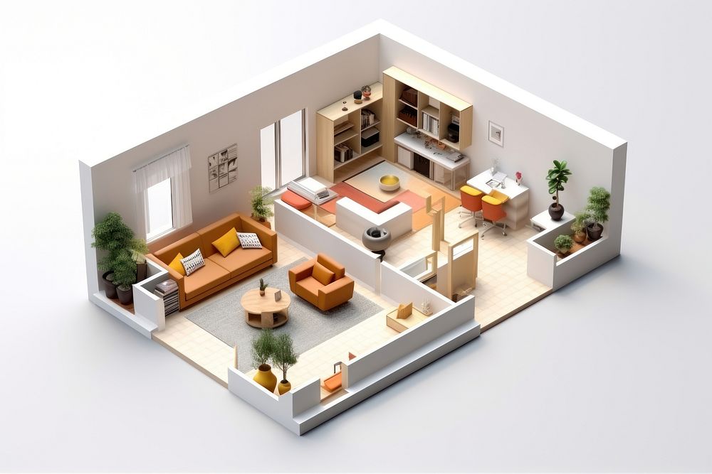 Room architecture furniture building. AI generated Image by rawpixel.