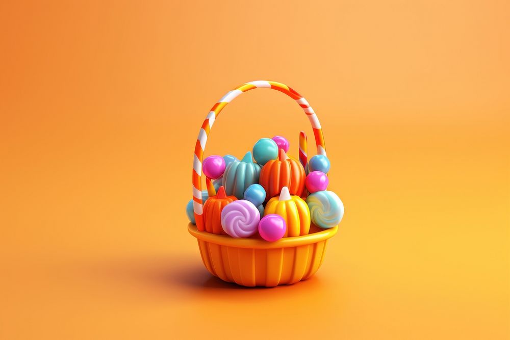 Basket candy food confectionery. AI generated Image by rawpixel.