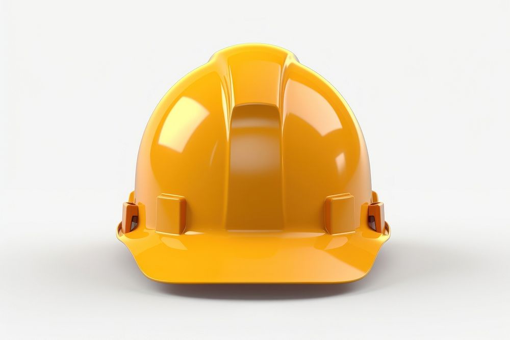 Helmet construction hardhat white background. 