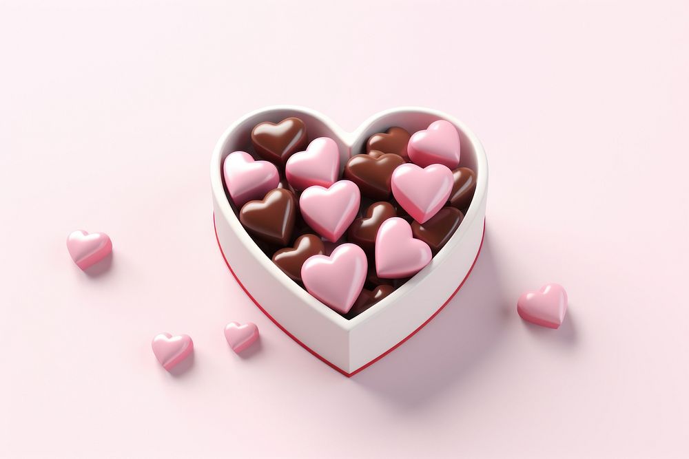 Heart confectionery chocolate dessert. 