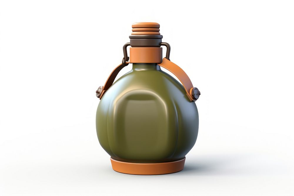 Bottle white background ammunition container. AI generated Image by rawpixel.