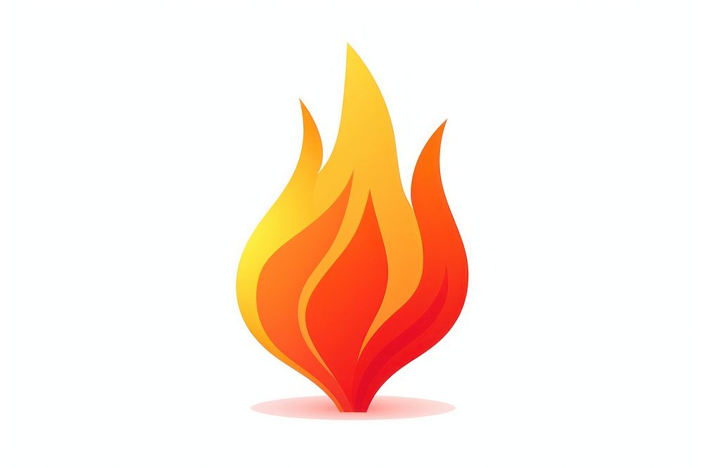 Flame sign fire white background. AI generated Image by rawpixel.