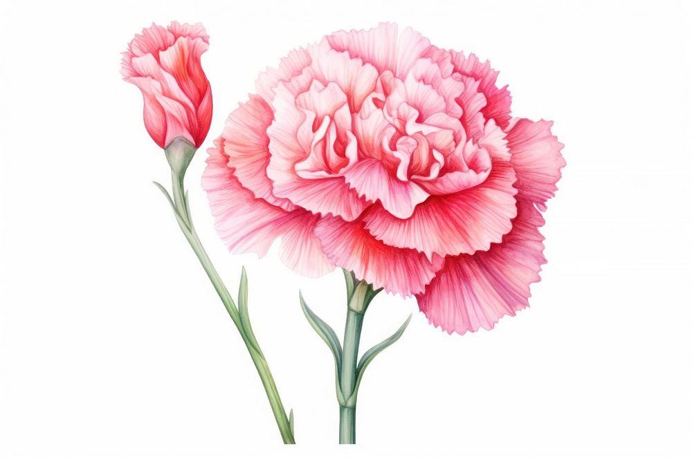 Flower carnation blossom plant. AI generated Image by rawpixel.