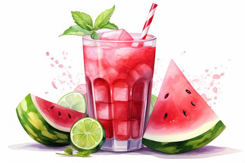 Drink watermelon cocktail fruit. AI generated Image by rawpixel.