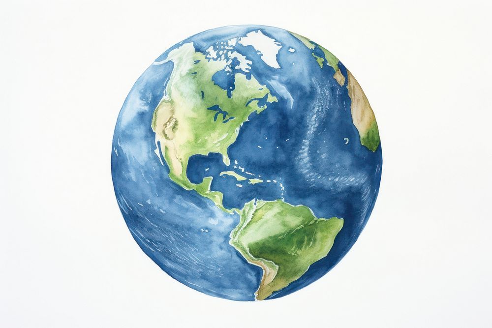 Earth sphere planet space. AI generated Image by rawpixel.