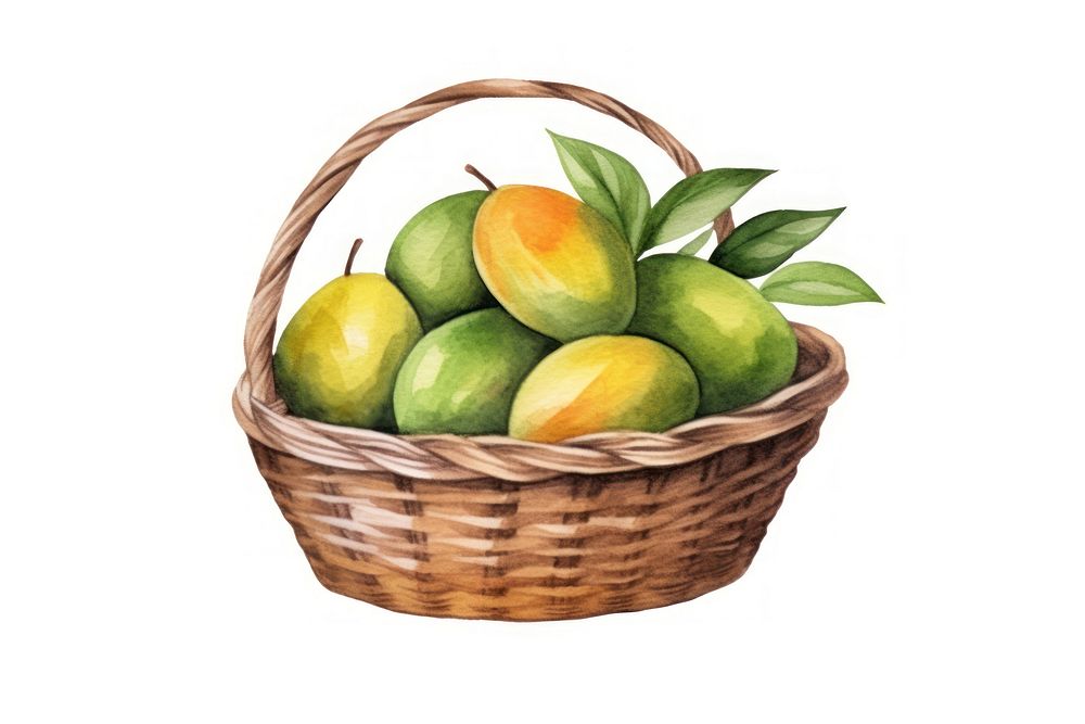 Basket wicker fruit plant. AI generated Image by rawpixel.