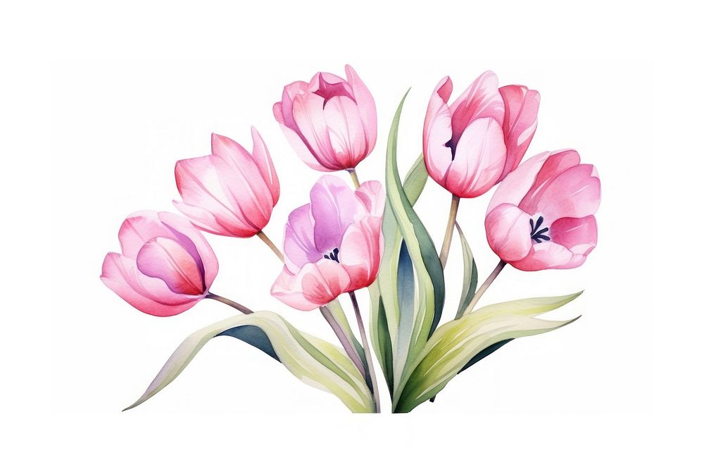 Tulip blossom flower plant. AI generated Image by rawpixel.