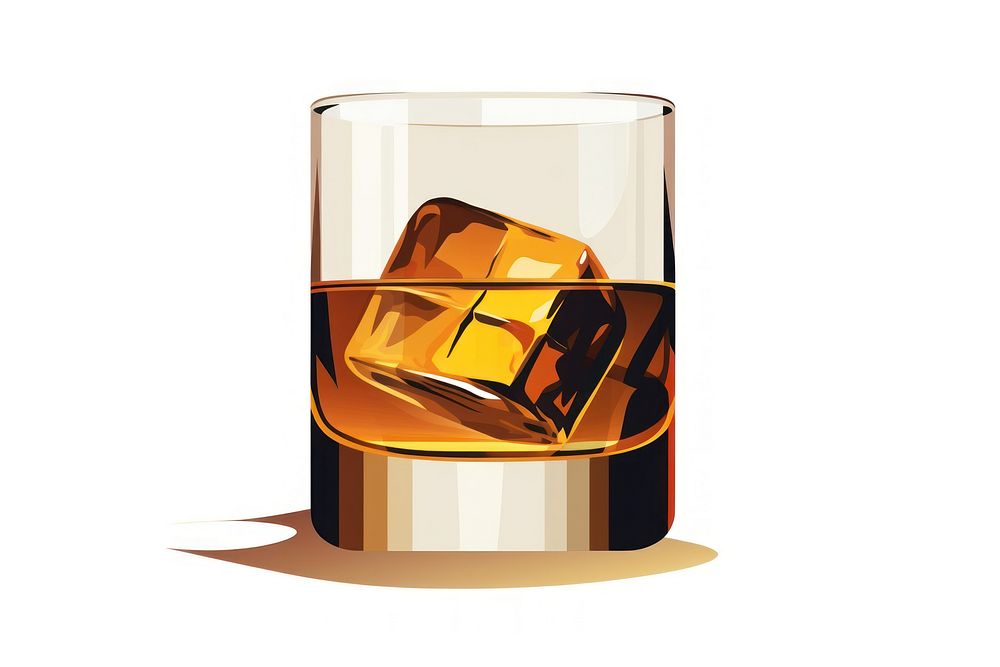 Whiskey whisky drink glass. AI generated Image by rawpixel.