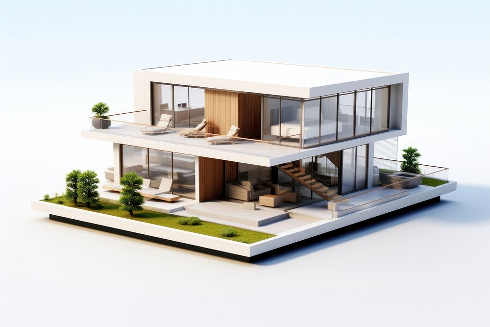 Architecture building house villa. AI generated Image by rawpixel.