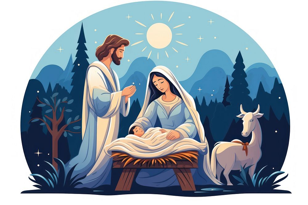 Representation nativity scene spirituality togetherness. AI generated Image by rawpixel.