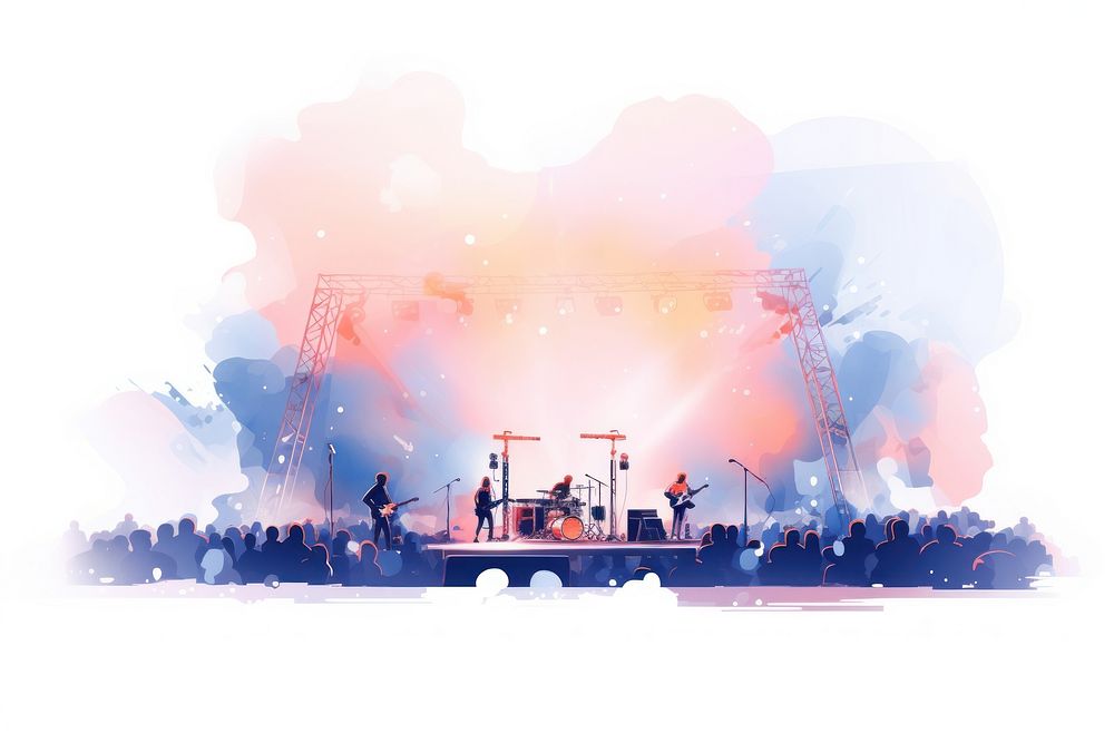 Concert stage entertainment illuminated. AI generated Image by rawpixel.
