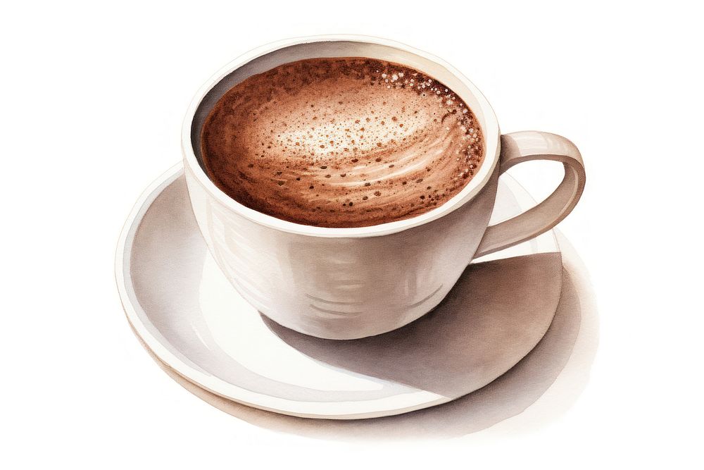 Chocolate coffee saucer drink. AI generated Image by rawpixel.