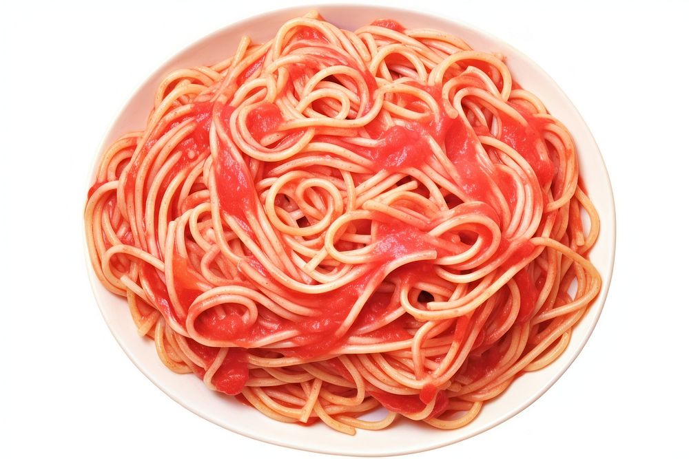 Spaghetti pasta food red. AI generated Image by rawpixel.