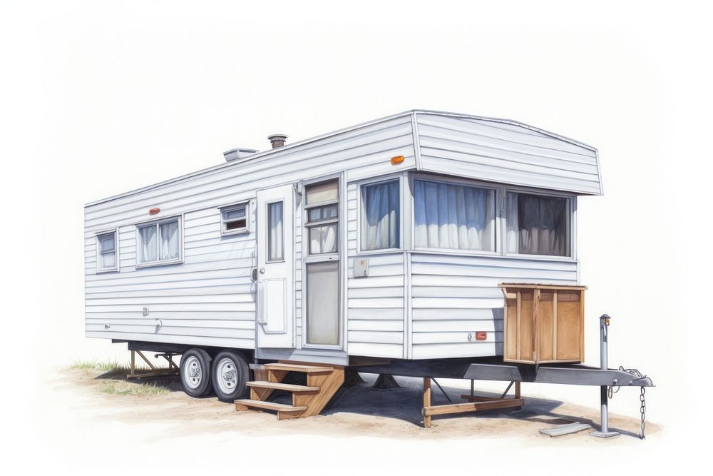 House architecture trailer vehicle. AI generated Image by rawpixel.
