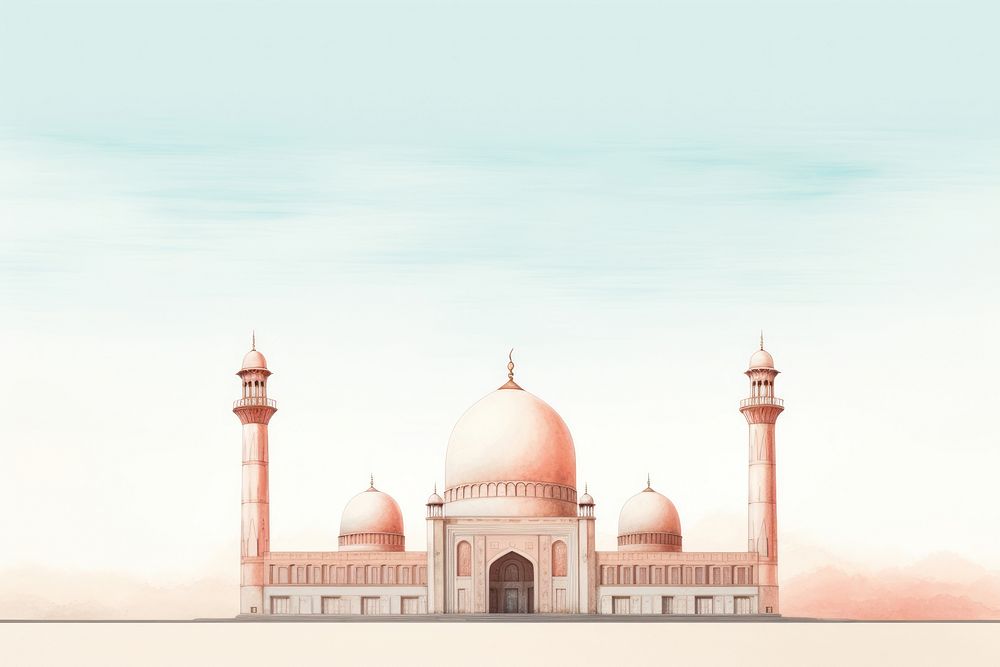 Architecture building mosque dome. AI generated Image by rawpixel.