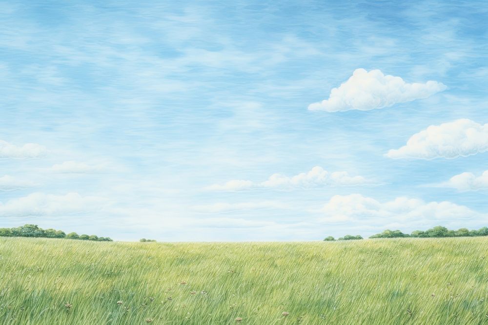 Sky backgrounds grassland landscape. AI generated Image by rawpixel.