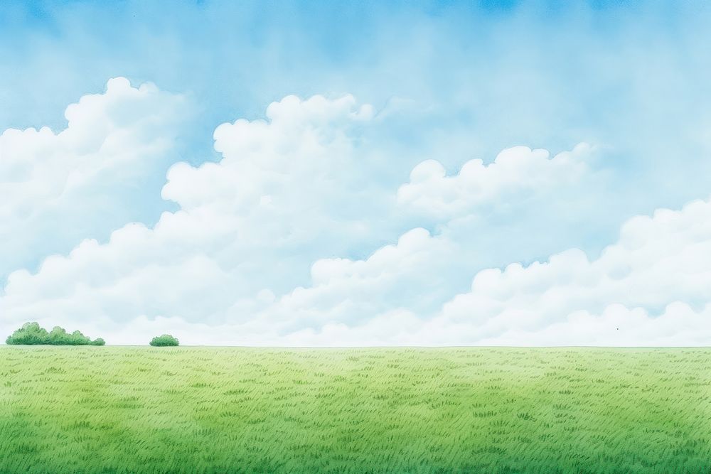 Sky backgrounds grassland landscape. AI generated Image by rawpixel.