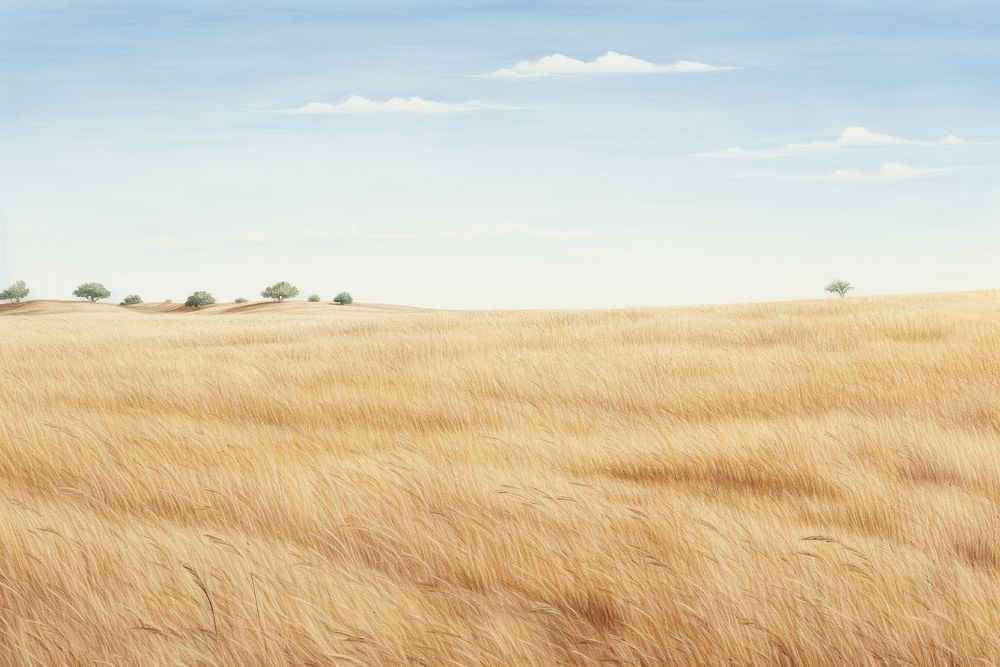 Sky grassland outdoors horizon. AI generated Image by rawpixel.