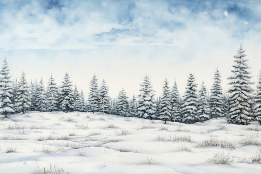 Winter snow outdoors nature. AI generated Image by rawpixel.