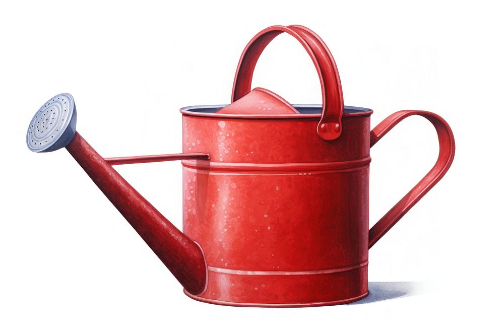 Red white background container flowerpot. AI generated Image by rawpixel.