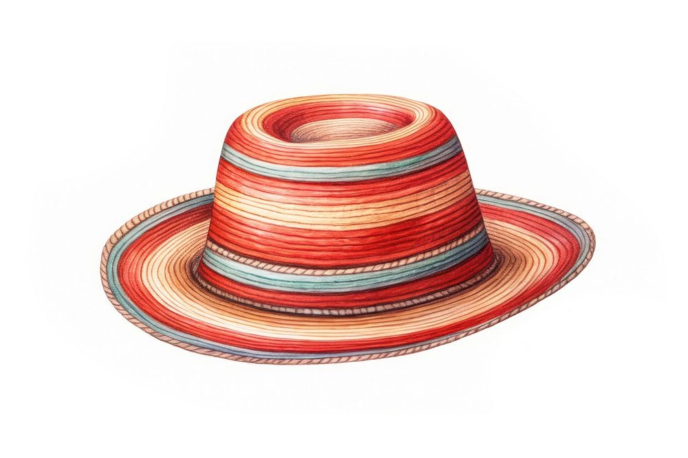 Sombrero red hat white background. AI generated Image by rawpixel.