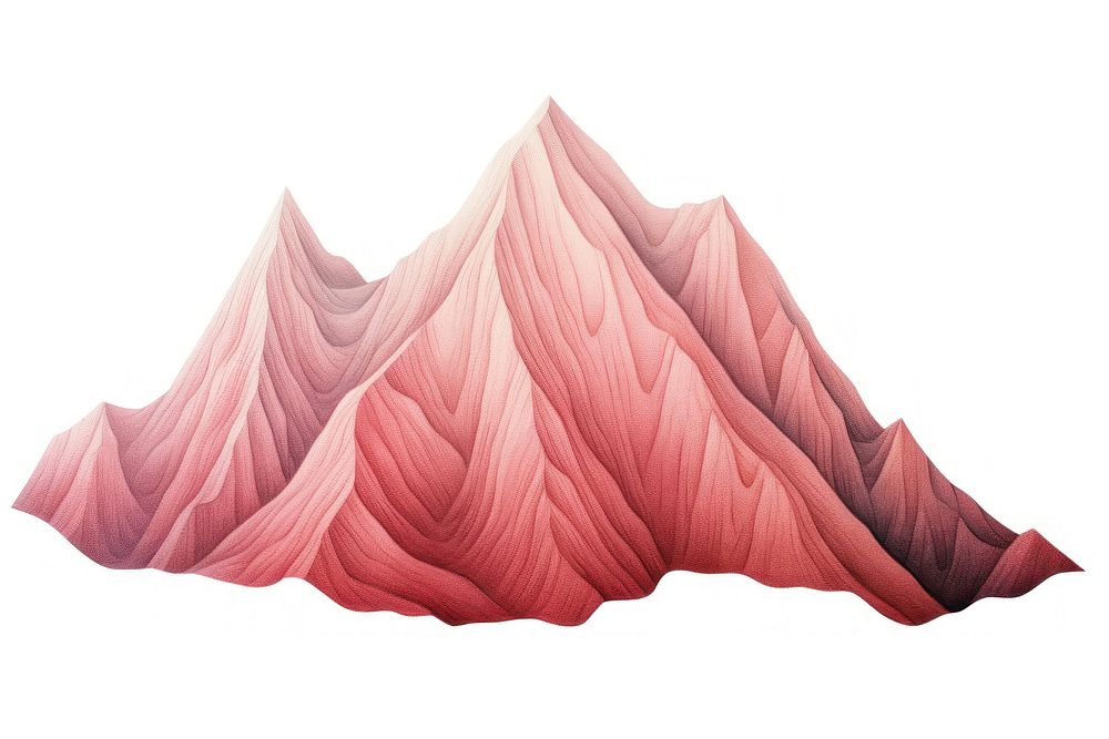 Drawing nature red white background. AI generated Image by rawpixel.