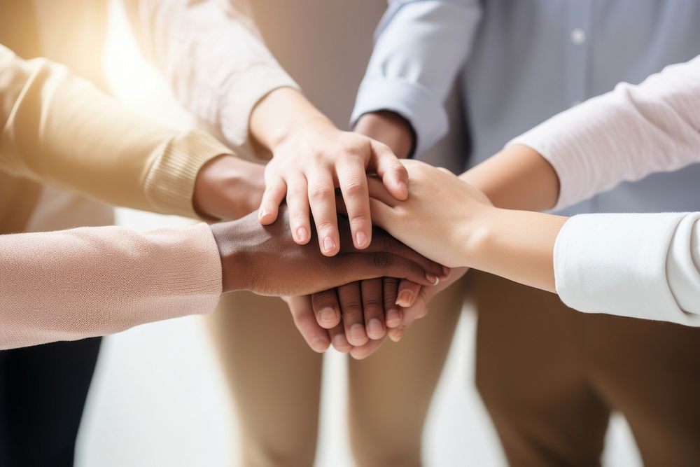 Hand togetherness cooperation agreement. AI generated Image by rawpixel.